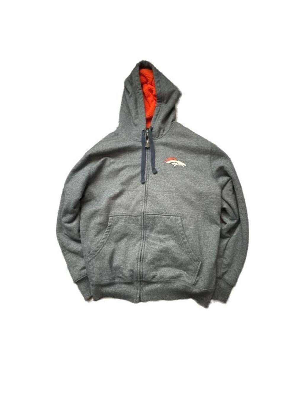 Denver Broncos NFL Pro Line Full-Zip Fleece-Lined Hoodie